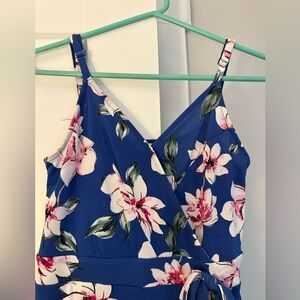Candies Blue floral romper, size XS